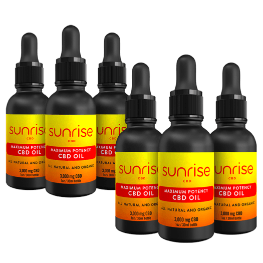 Sunrise CBD Oil 3,000 mg 6 Month Supply